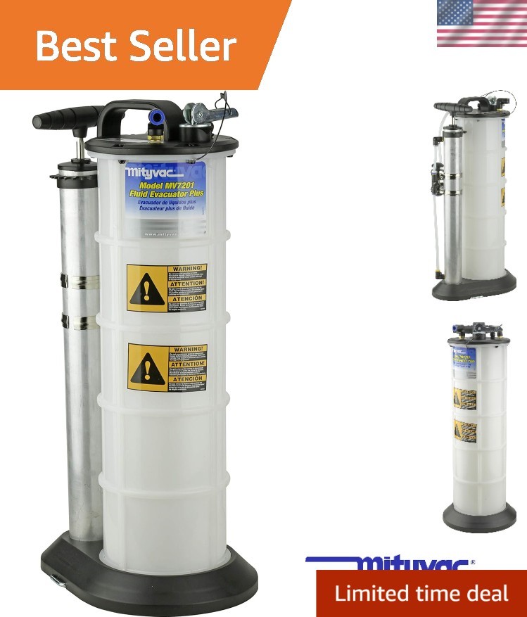 2.3 Gallon Fluid Evacuator Extractor and Dispensing Pump, Push Button, Manual...