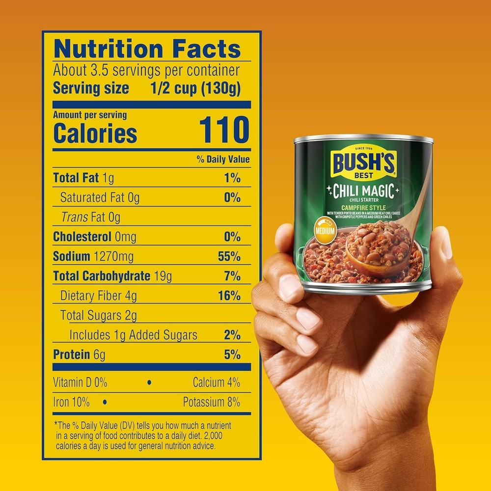 Canned chili beans starter for cooking.