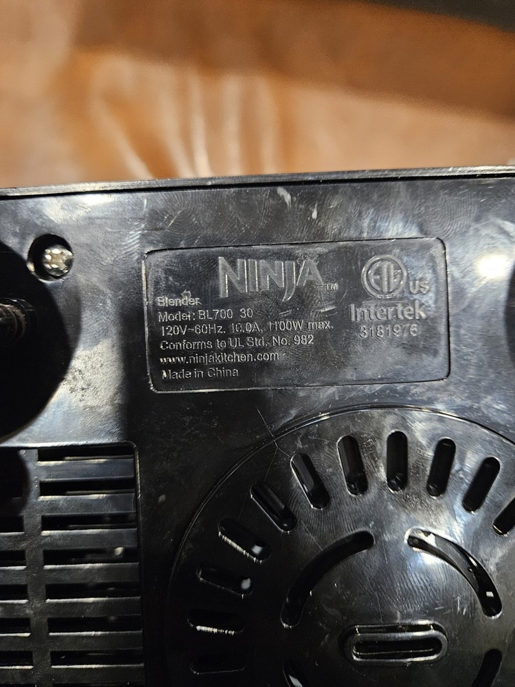 Ninja Black Blender Model #BL700 30 tested