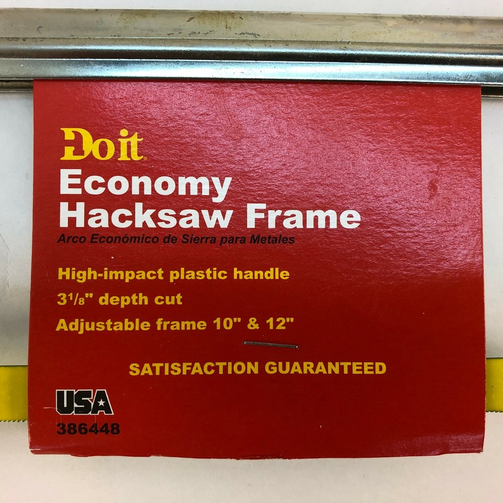 Doit Economy Hacksaw Frame, High-impact handle 3-1/8'' depth cut, adjustable