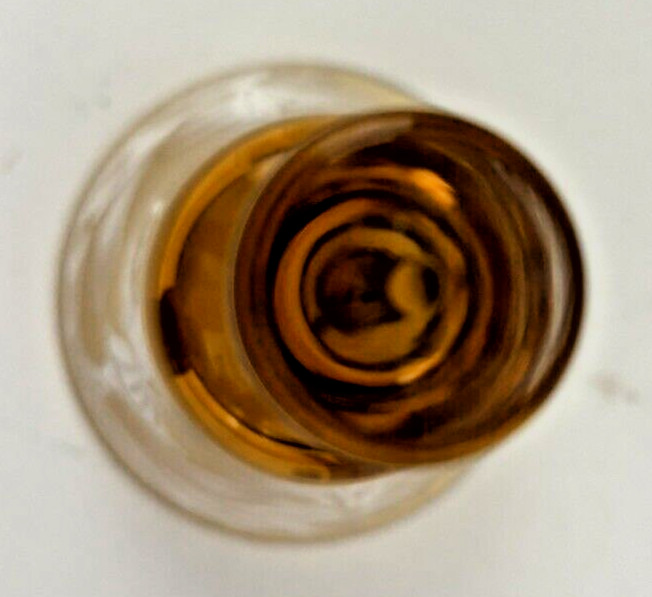 Mary Gregory Amber Glass Bell