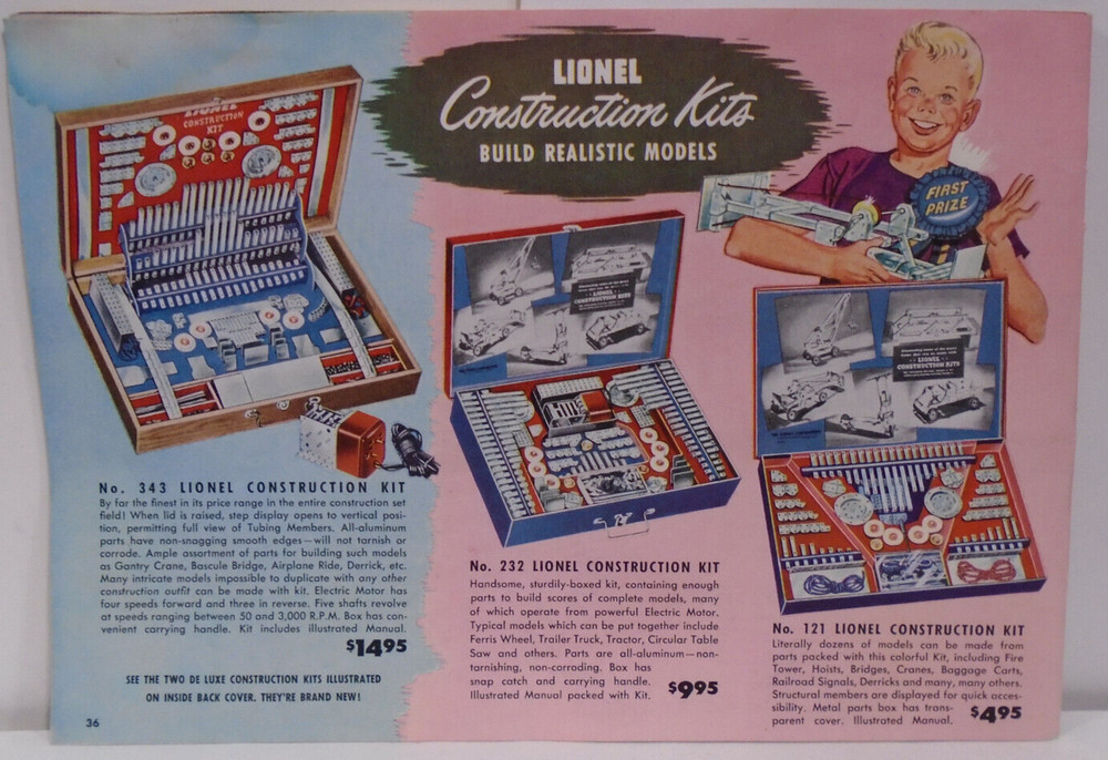 VINTAGE 1948 Lionel Catalog With 3D Kit Inside