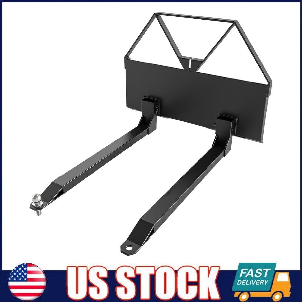 46" 2600LBS Skid Steer Pallet Fork Quick Attach for Tractor Loader Pallet Forks