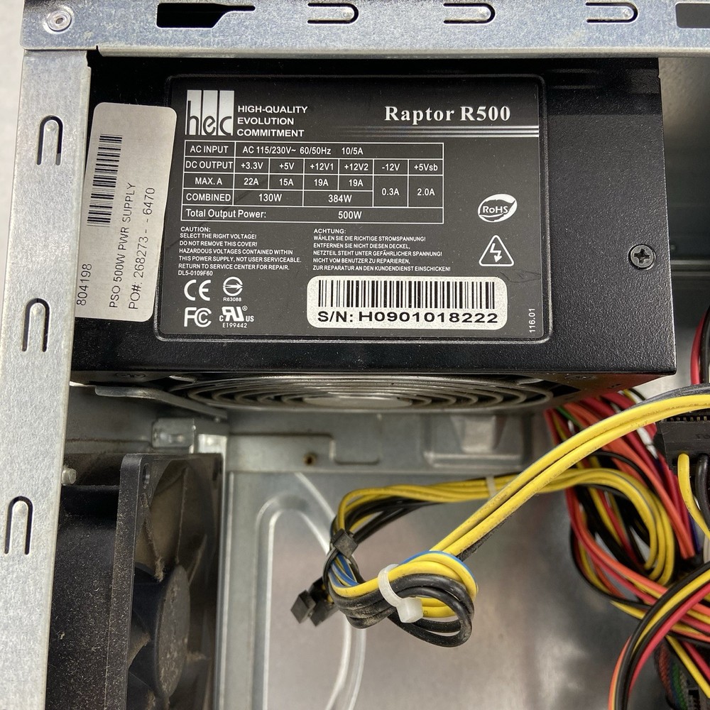 Rosewill Micro-ATX Mini Tower Computer Case HEC Raptor R500 500W PSU
