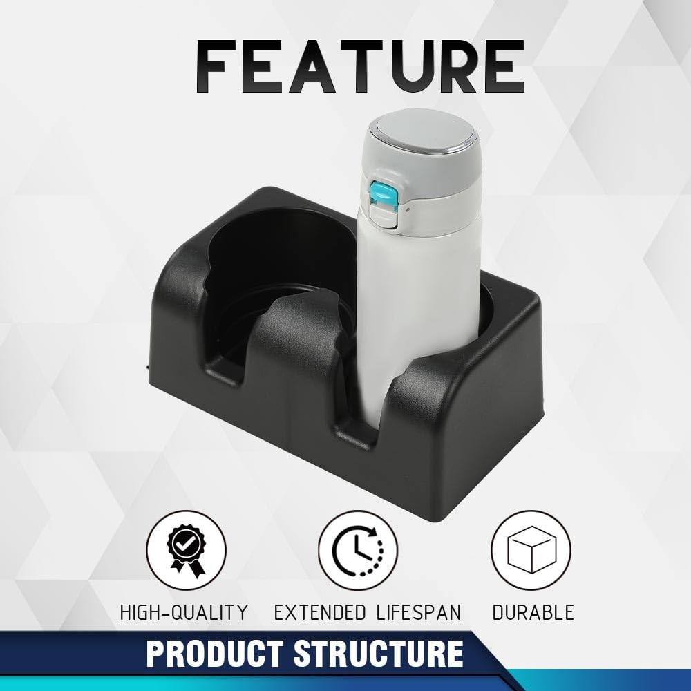 Bench Seat Dual Cup Holder Center Console Insert Double Storage Front Rear Co...