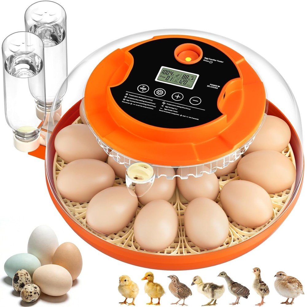 Automatic Egg Incubator with Humidity Control, Turn & Temperature for Chicken...