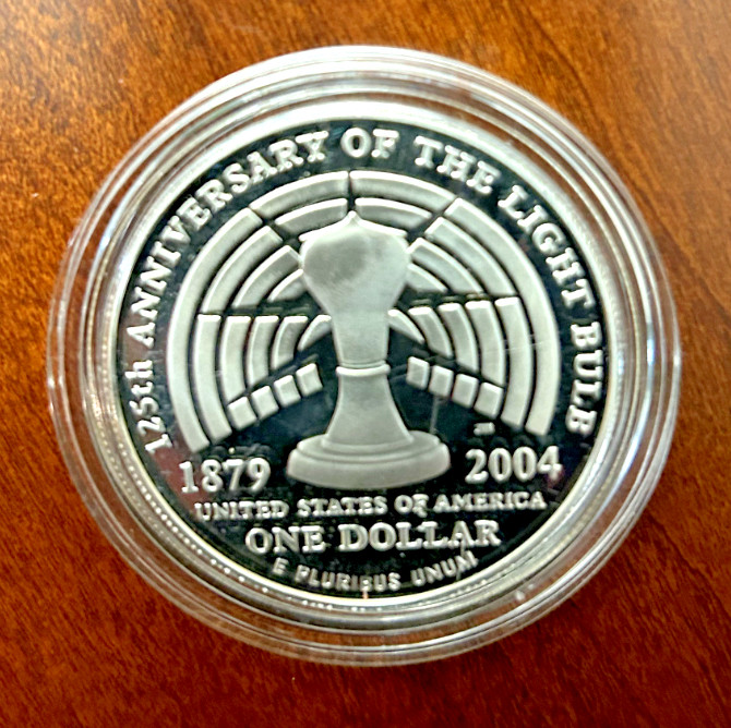 2004-P Thomas Edison Silver Dollar Proof US Mint $1 Commemorative