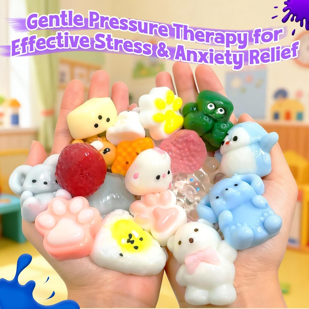 30Pcs Mini Taba Squishies Kit Fidget Toys, Include Mini Taba Squishies Pack w...