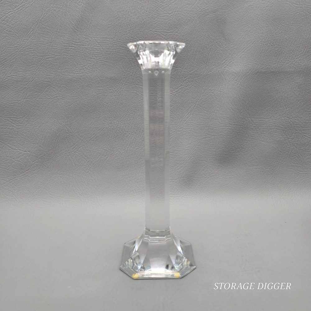 Vintage Clear Crystal Candlestick 9.75" Tall