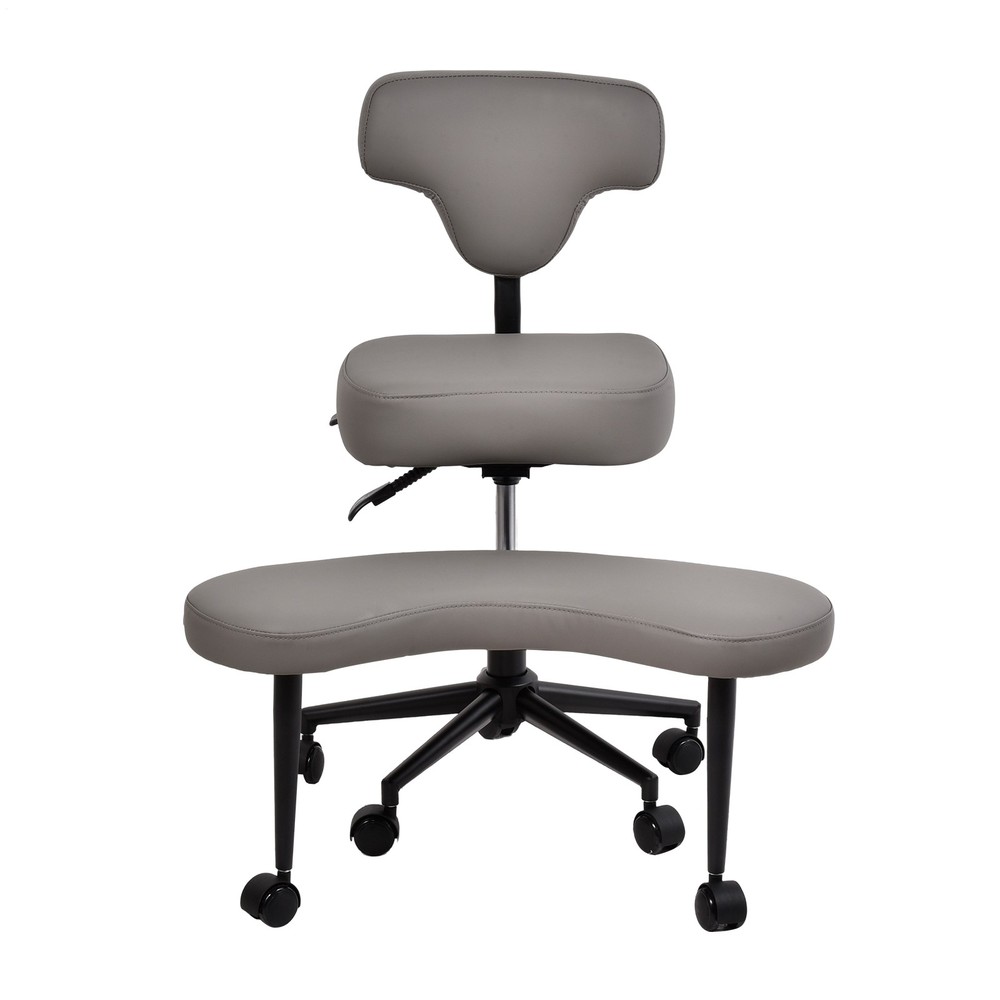Height Adjustable Seat with Wheels for ADHD, Kneeling Chair with Back Support