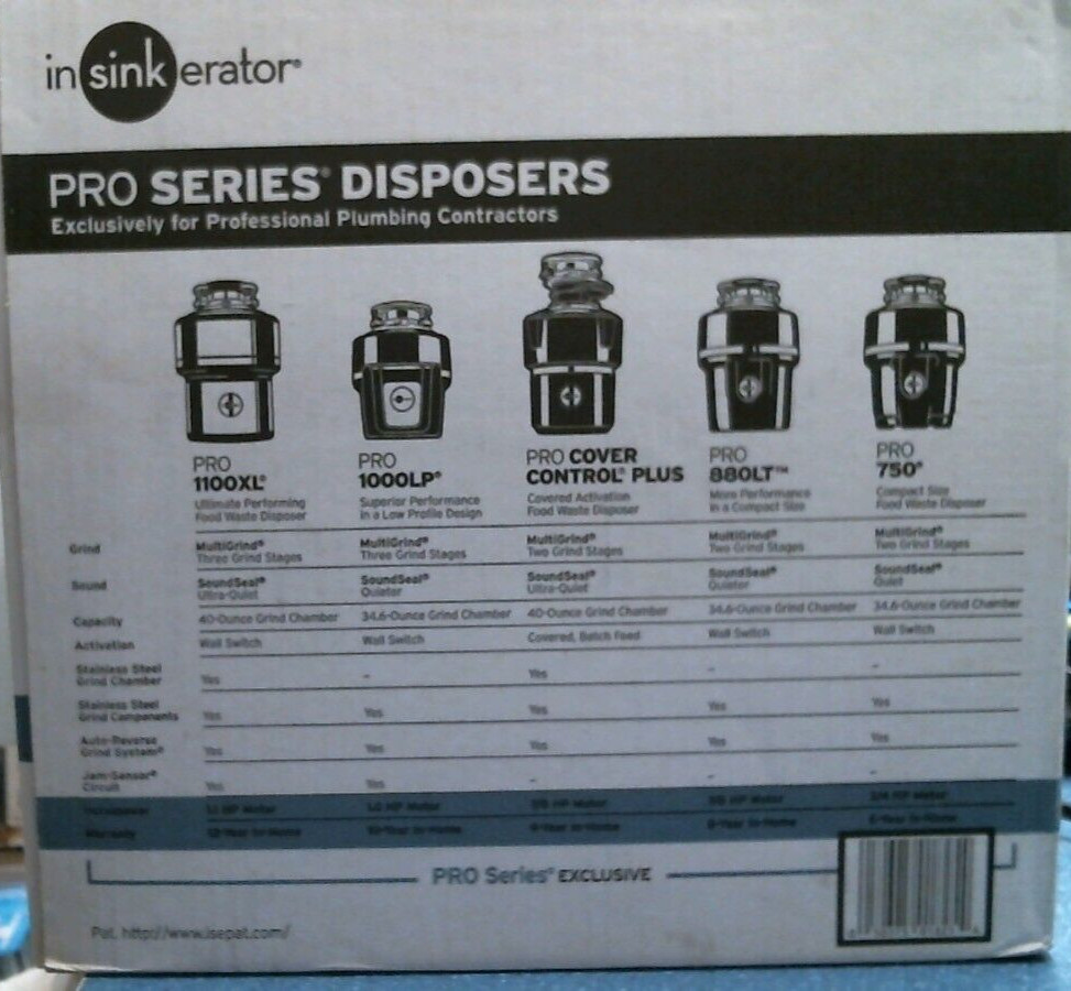 Insinkerator Evolution Pro 750, 0.75HP Garbage Disposal (01825) FS