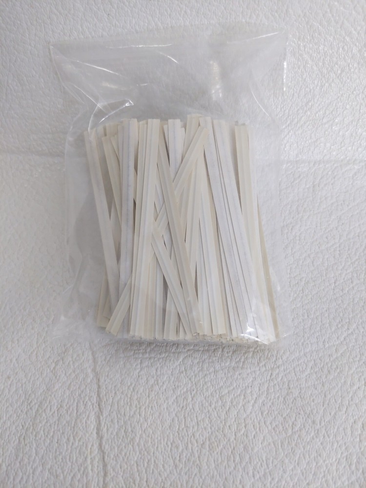 300 White Bag Twist Ties 3 1/2"