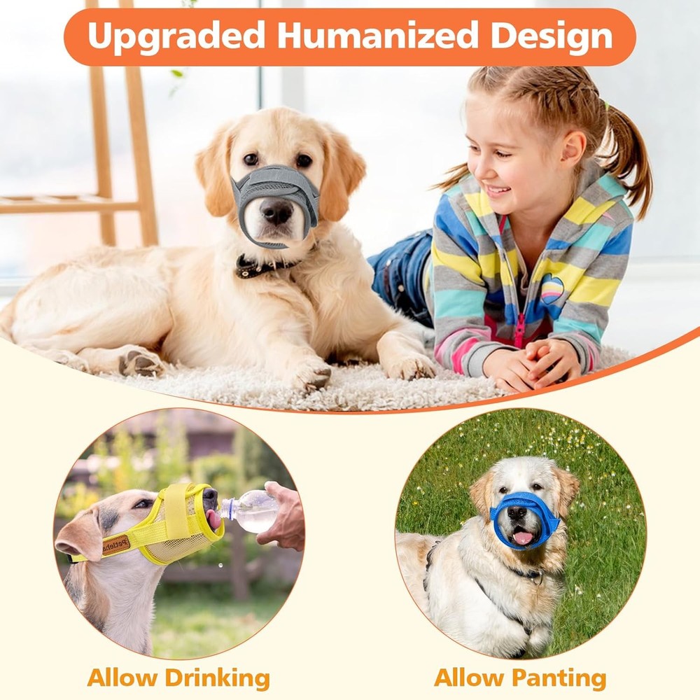 Soft Dog Muzzle Breathable Mesh Muzzle Small Medium Large Sized Dog Mouth Cover