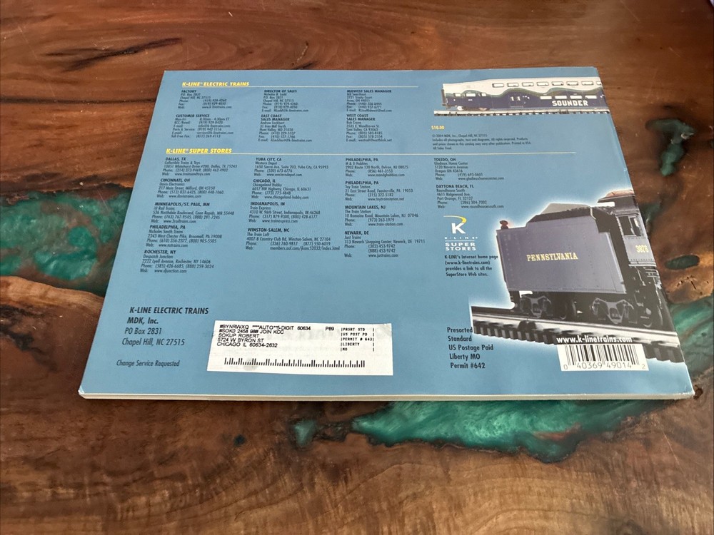 K Line Train Catalog 2004 First Edition. Bx-1