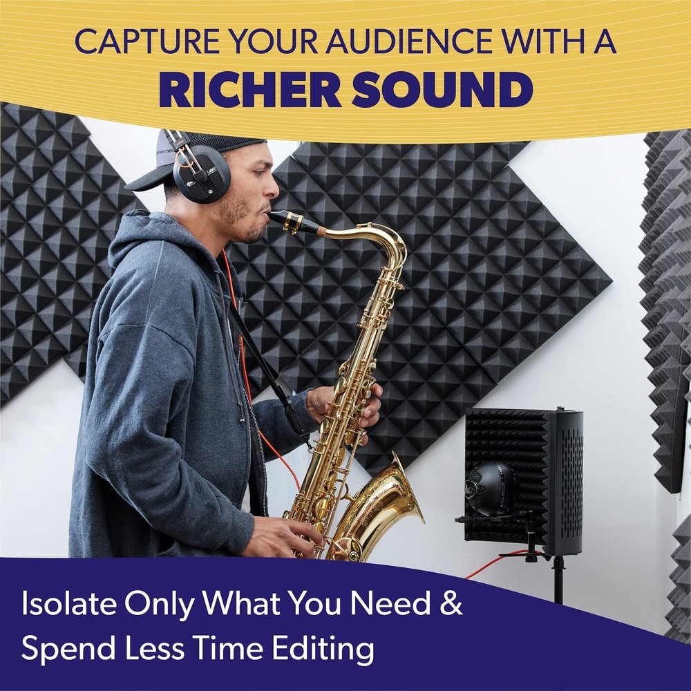 PRO Isolation Shield - Microphone Reflection Filter for Recording - Mic Studi...