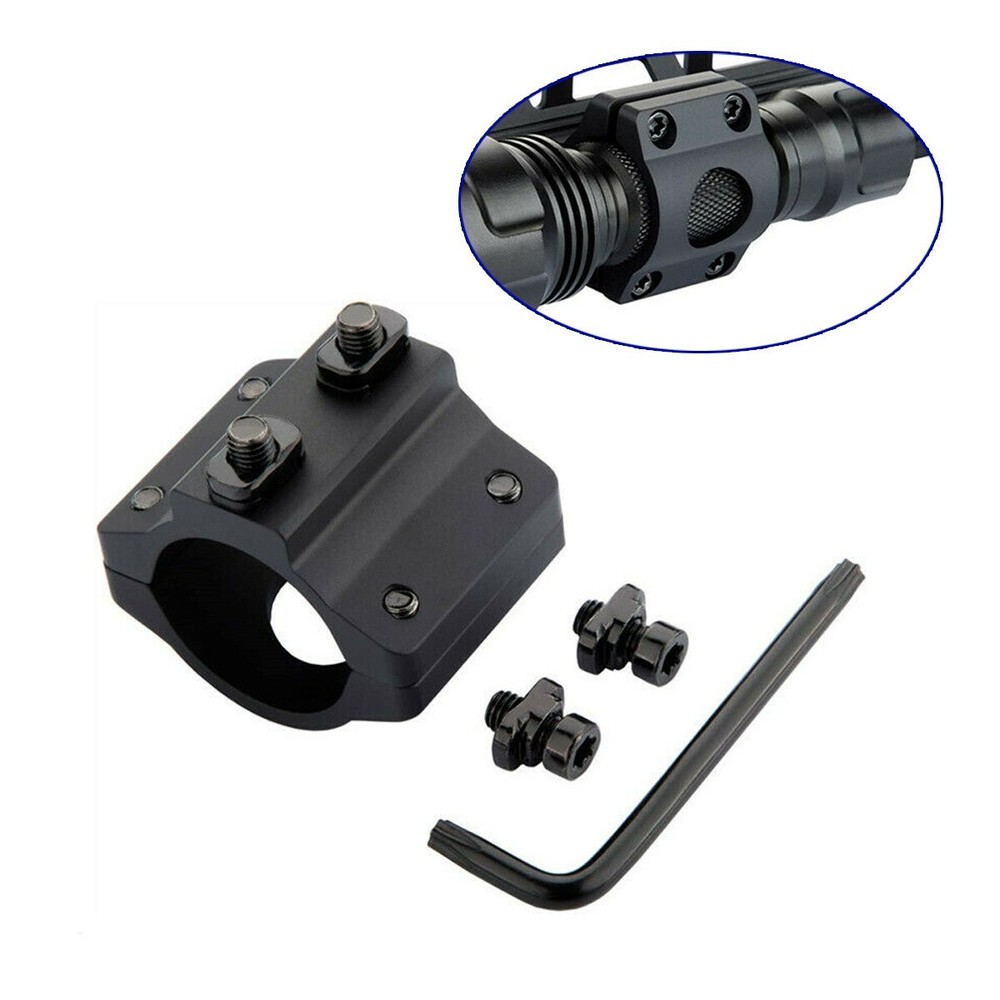 Tactical M-LOK Offset Light Mount 1" Ring Mount for Flashlight Scope MLOK Rail
