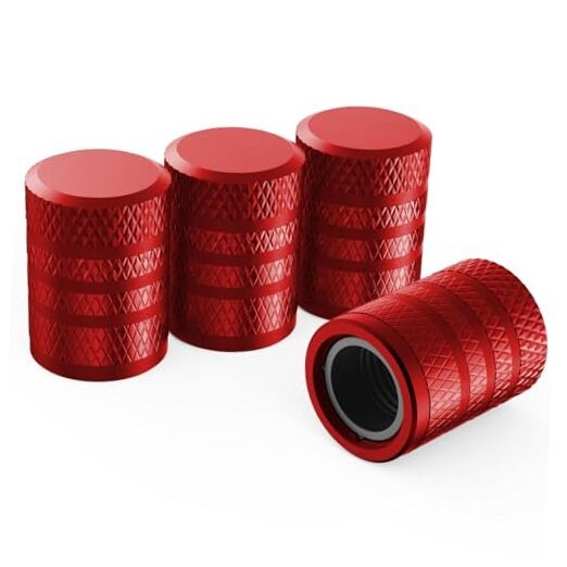 Tire Valve Stem Caps, Red(4 Pack) red