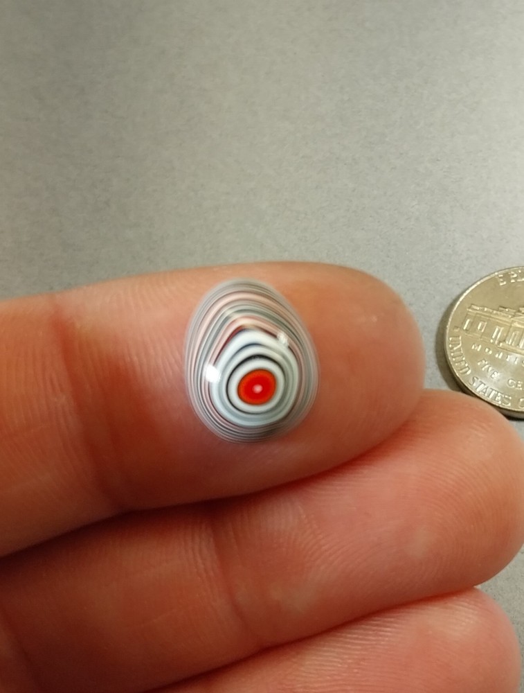Tiny Fordite Cabochon, Fordite Ring Stone, EB120