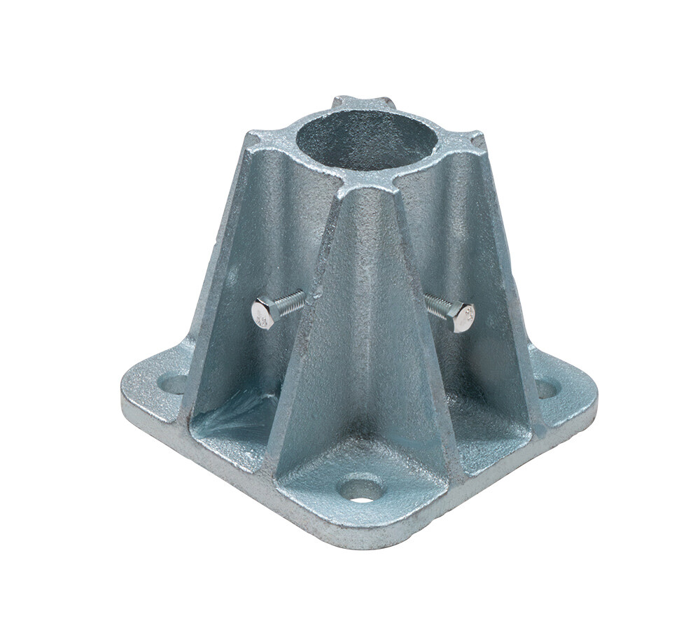 4"X4" Steel Safety Railing Single Mounting Socket for Construction Sites