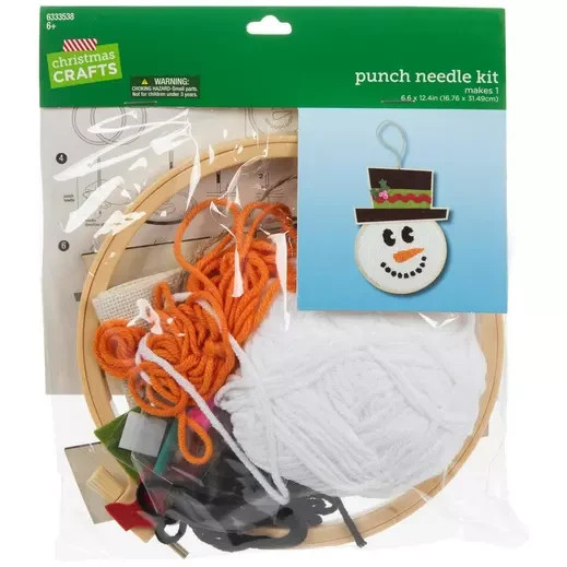 Snowman Punch Needle Kit