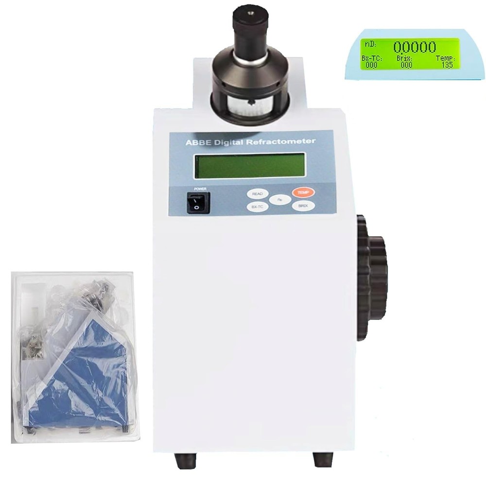 Digital ABBE Refractometer with Range Index 1.3000 ~ 1.7000nD RS232 Interface