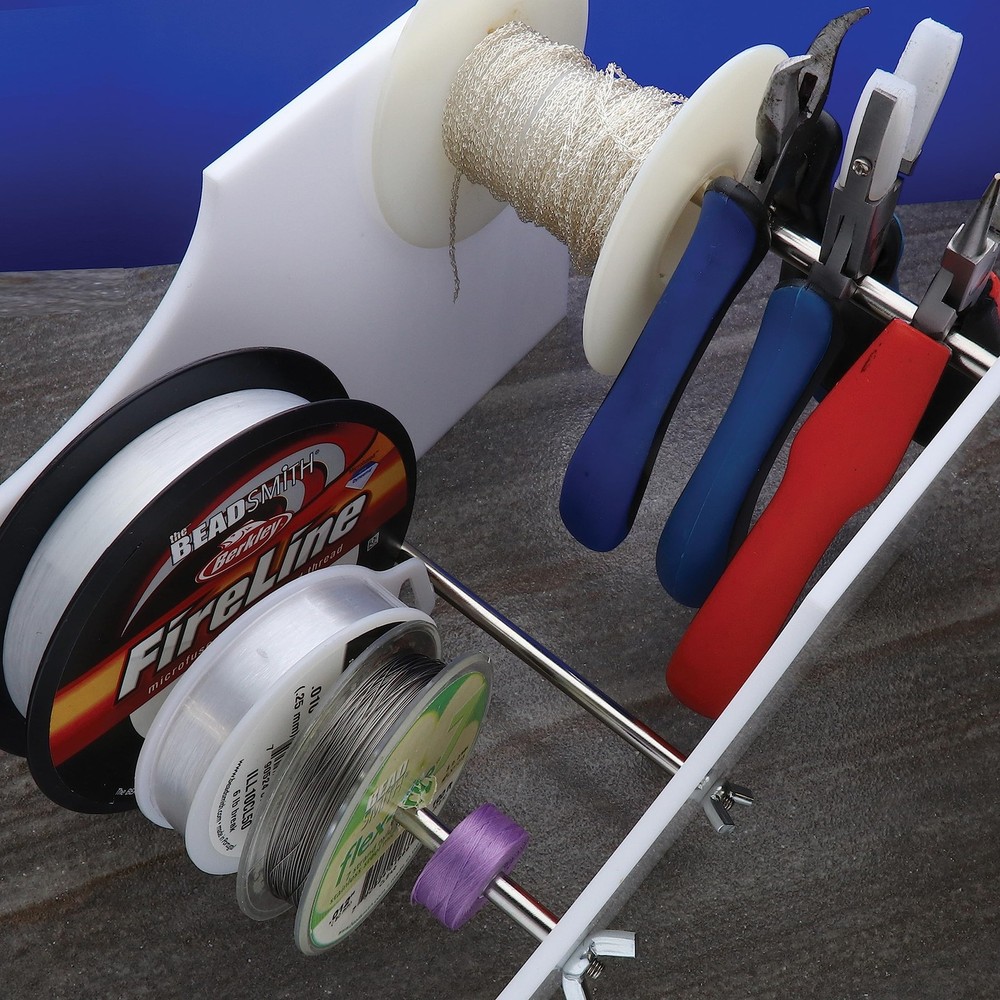 The Beadsmith Tool and Spool Rack – Basic Elements – Assembled Stand is 7.75”...