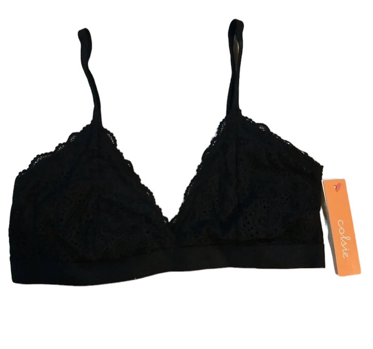 Black Lace Bralette Size M Colsie