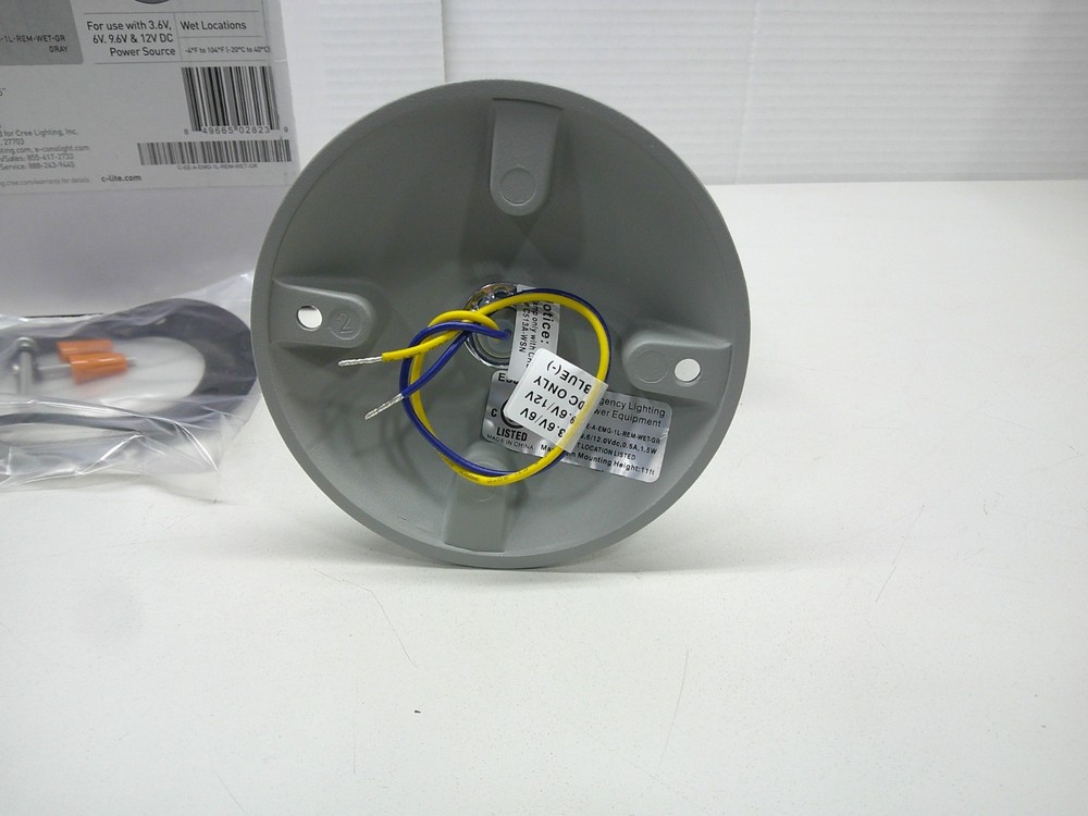 C-Lite LED 1W Single Remote Head C-EE-A-EMG Series Multi-Volt Outdoor Gray