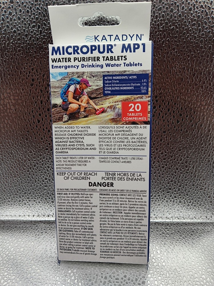Katadyn Micropur MP1 Purification Tablets (20 Count)