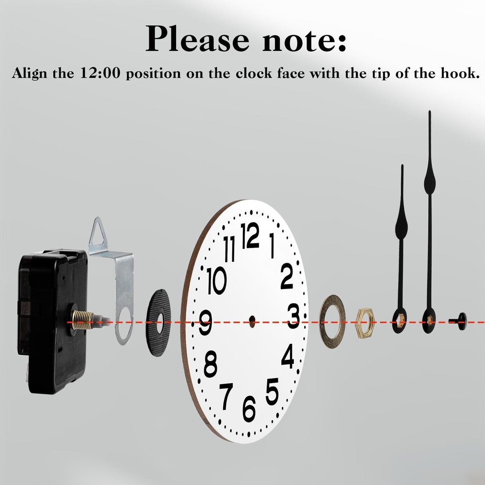 Clock Mechanism Battery Operated Silent Clocks Kit Include Clock Hands Second...