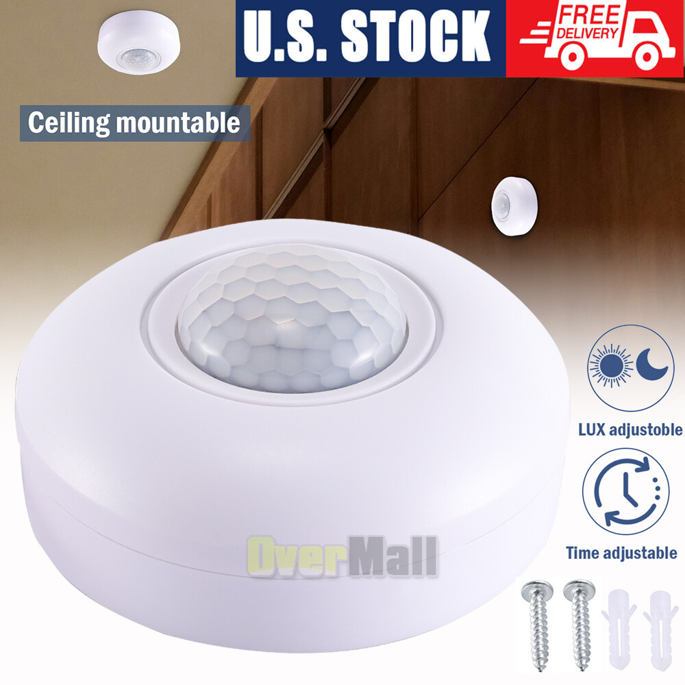 High Sensitivity Ceiling Mount Mini Sensor Switch For Led Lights TIME/LUX Adjust