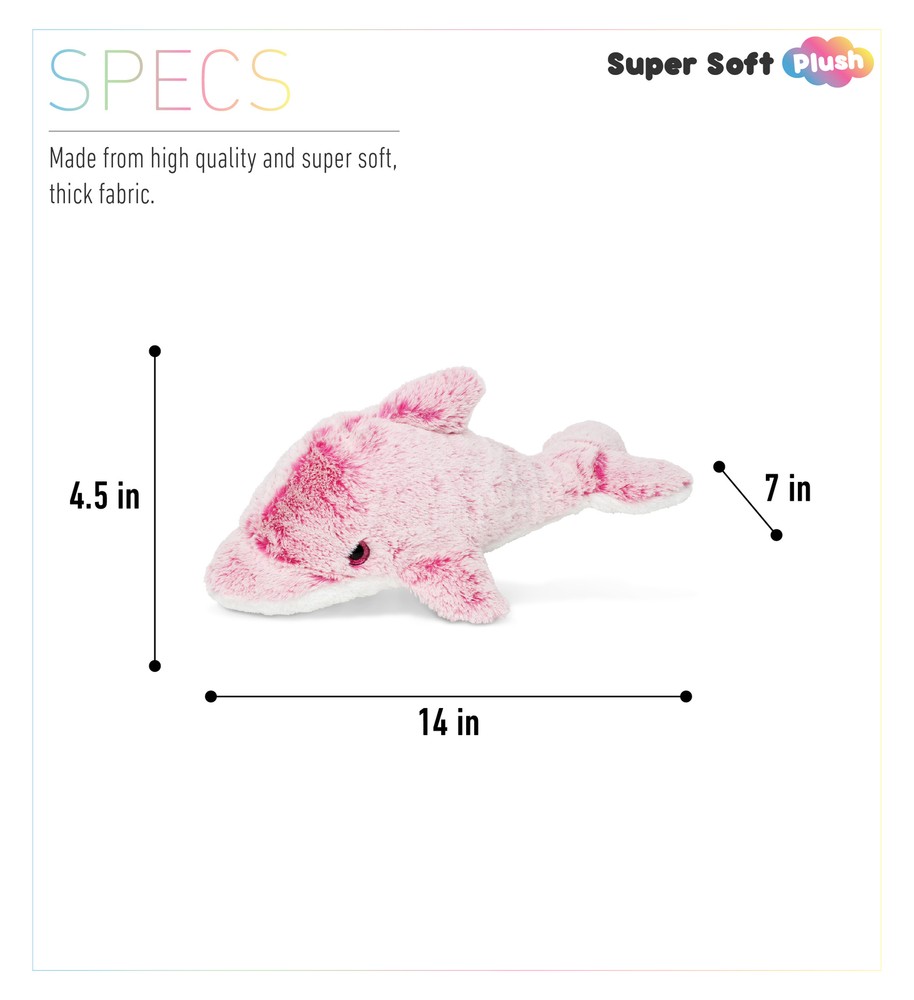 SUPER SOFT PLUSH - PINK DOLPHIN