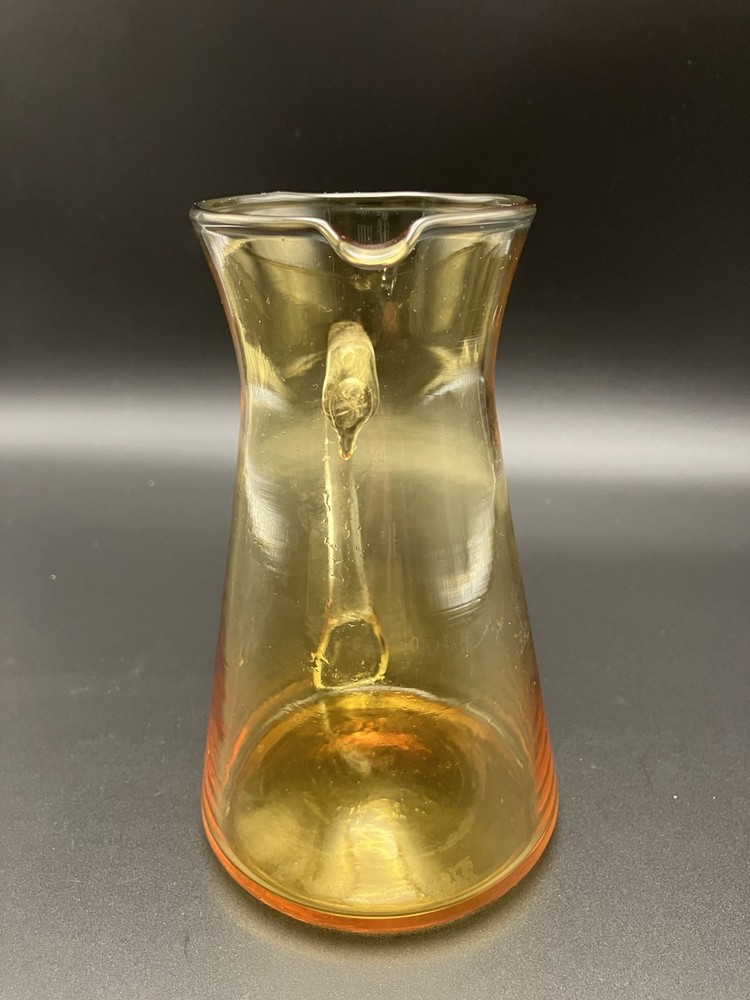MCM Yellow Amber Glass Pitcher