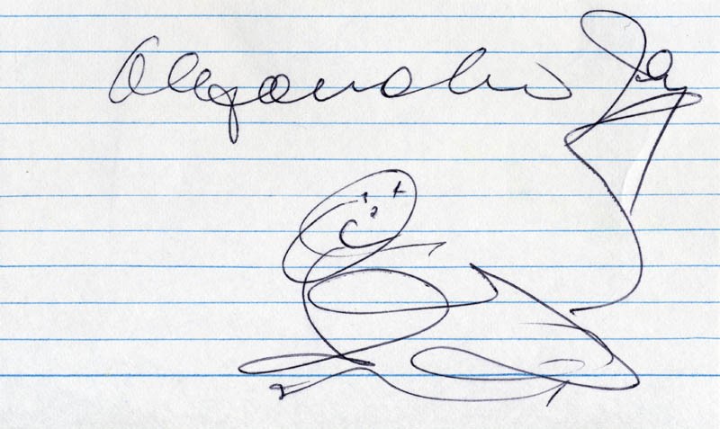 ALEJANDRO REY - SELF-CARICATURE SIGNED