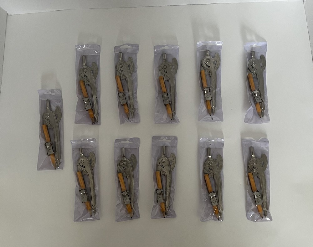 Old School Set of 11 Student Compasses