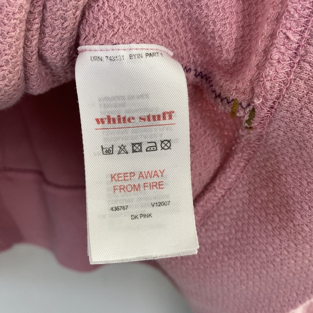 White Stuff Jumper Womens Size 10 Pink High Roll Neck Long Sleeve Pullover