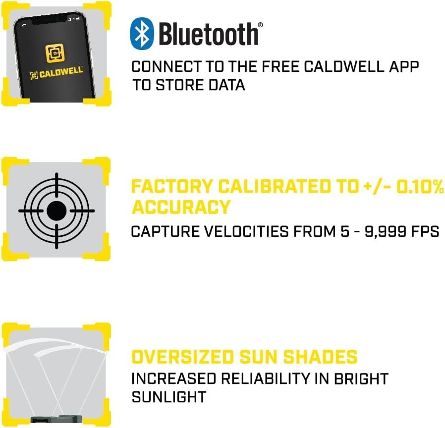 Large LCD Ballistic Chronograph with Bluetooth - Ideal for Range Shooting