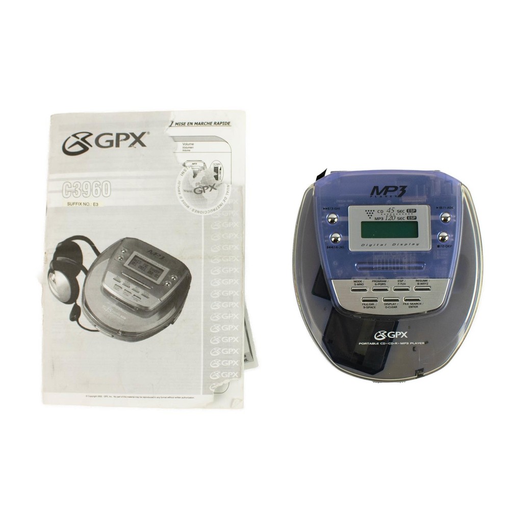 GPX C3960 Compact Disc Player with Owner's Manual Untested