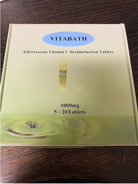Vitamin C Bath Dechlorination Tablets Effervescent Vitabath 200 Tablets 2 PACK