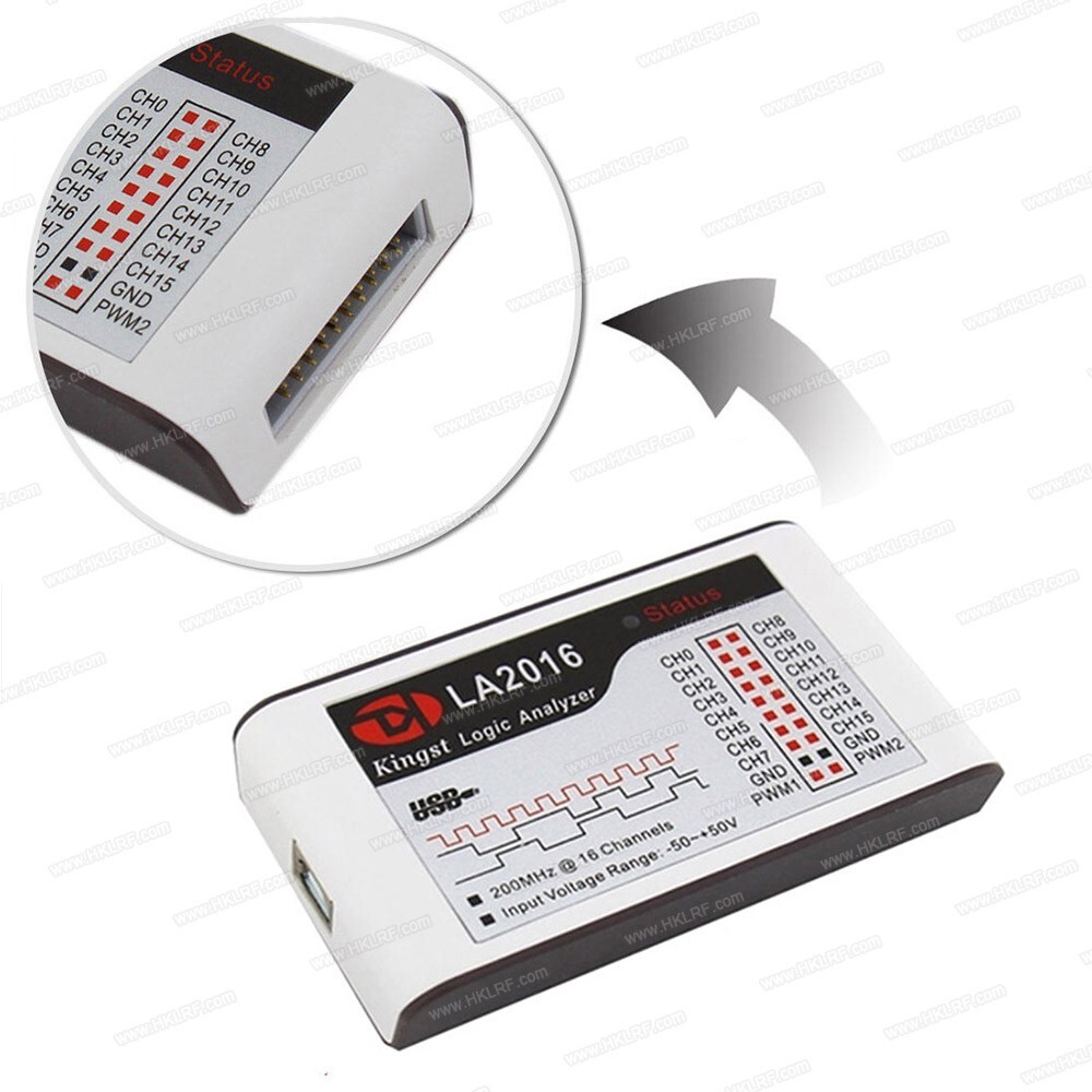 LA1010 USB Logic Analyzer 100M Max Sample Rate 16-Channel MCU/ARM/FPGA Deb