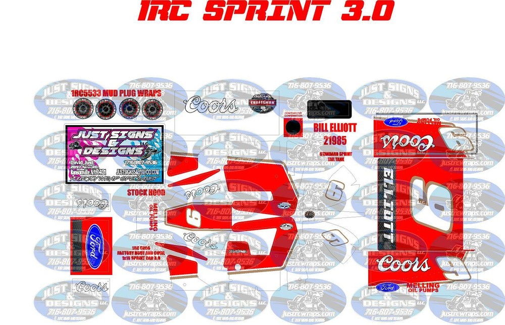 1RC SPRINT WRAP BILL ELLIOTT 1985