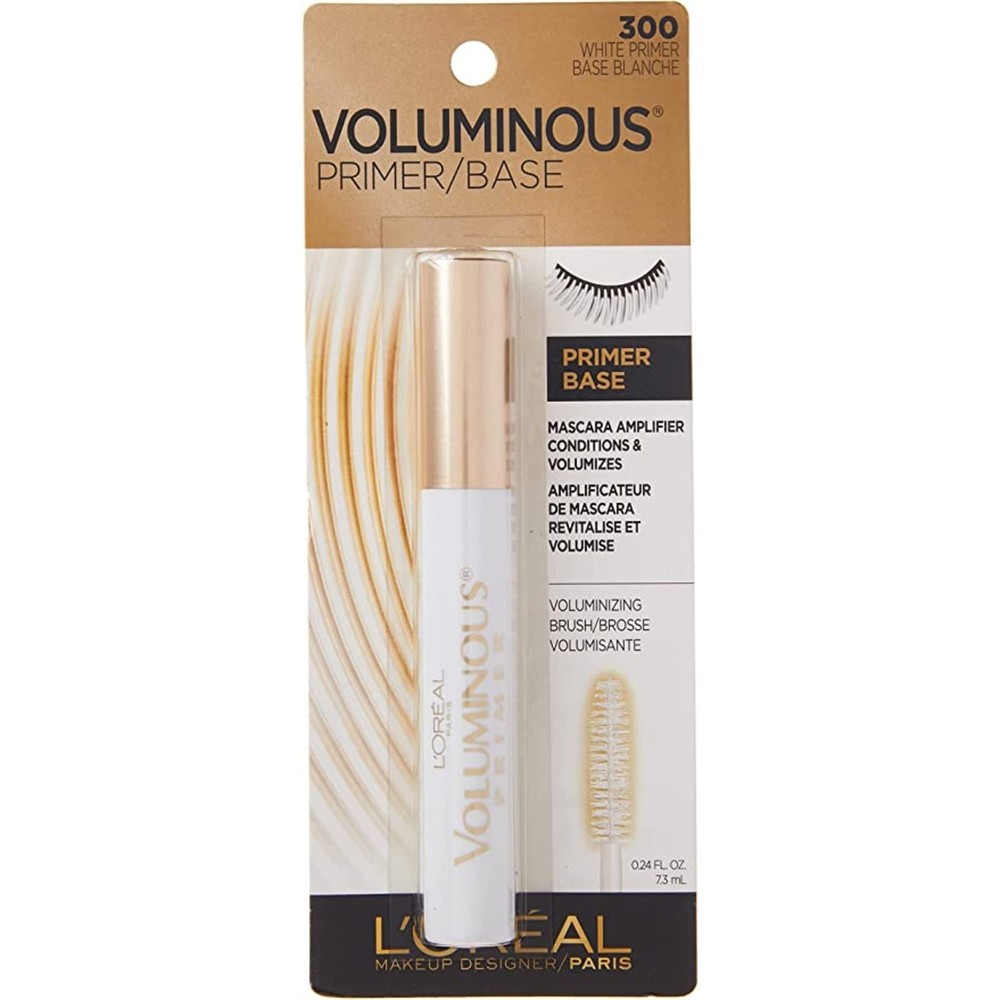 Makeup Voluminous Lash Boosting Conditioning Primer Mascara, White Primer, 0.24