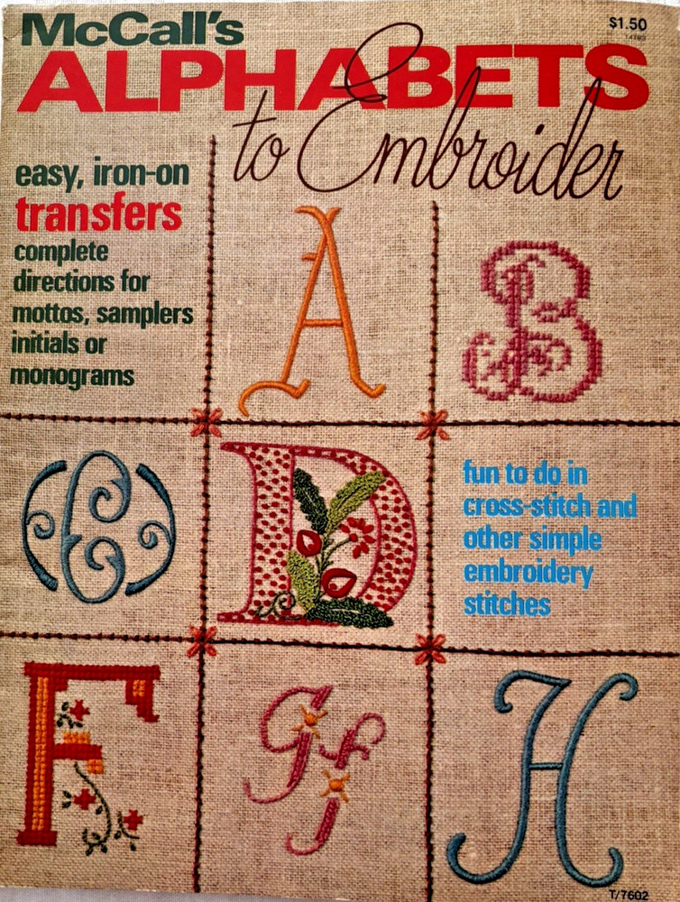 Mccall's Alphabets to Embroider