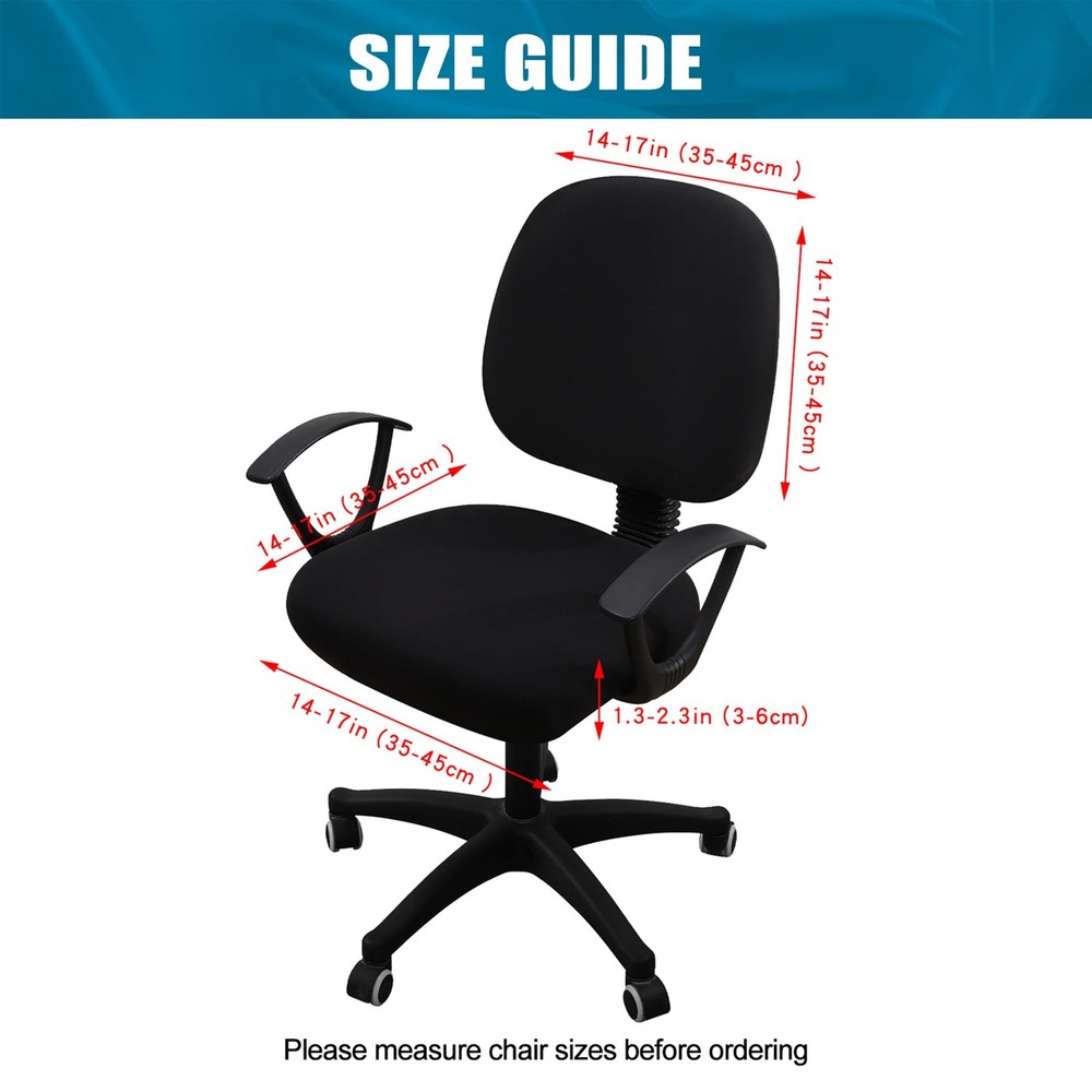 Smiry Stretch Printed Office Computer Chair Covers Universal Washable Removable