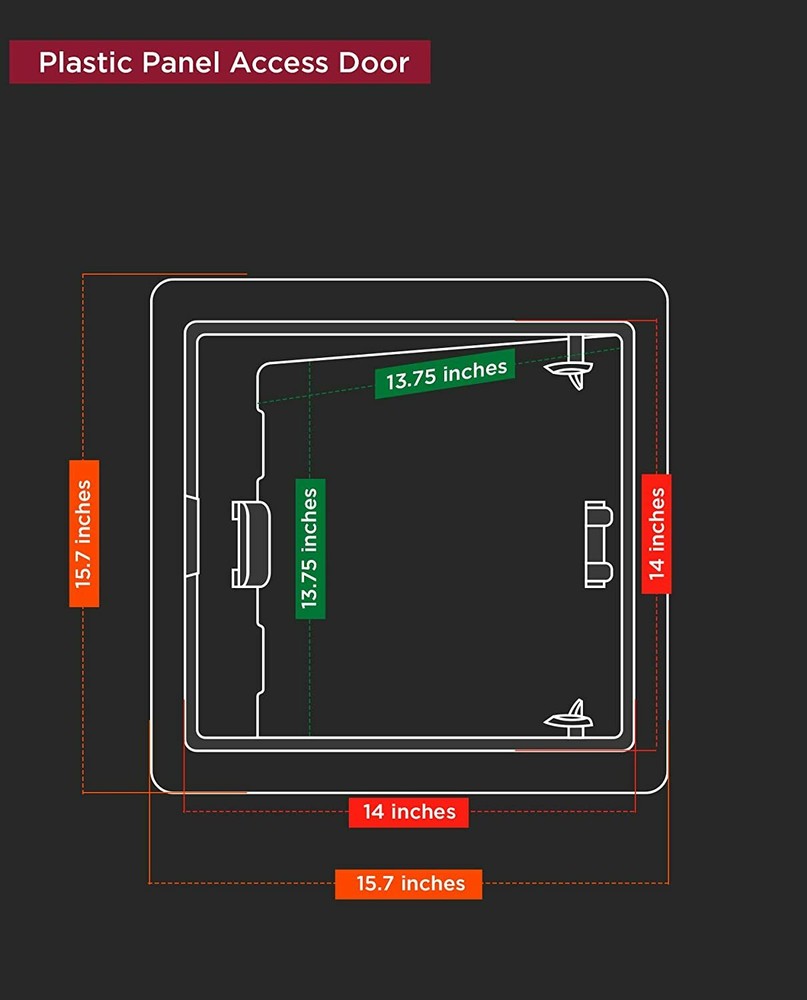 Access Plastic Panel for Drywall Ceiling 14 x 14 Reinforced Wall Removable Door