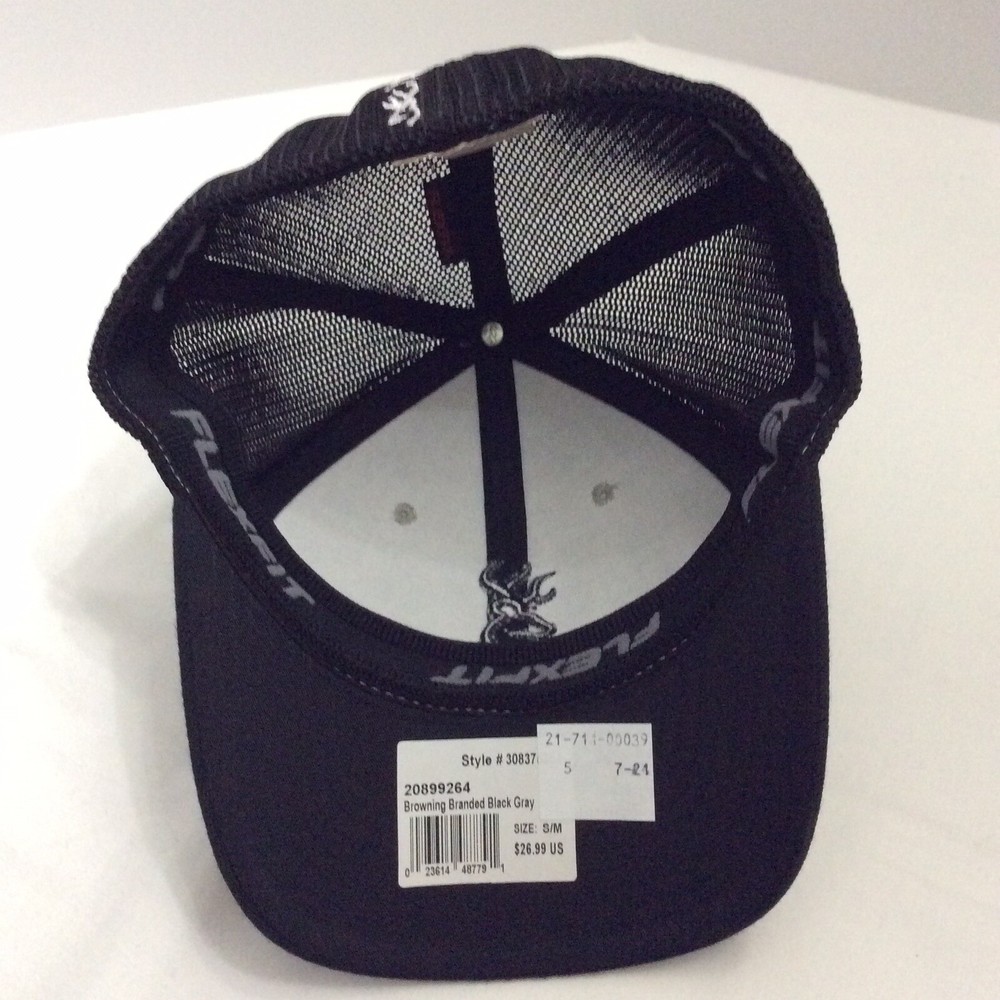 Browning Performance Hunting Branded Buckmark S/M Flexfit Wool Blend Cap Hat $27