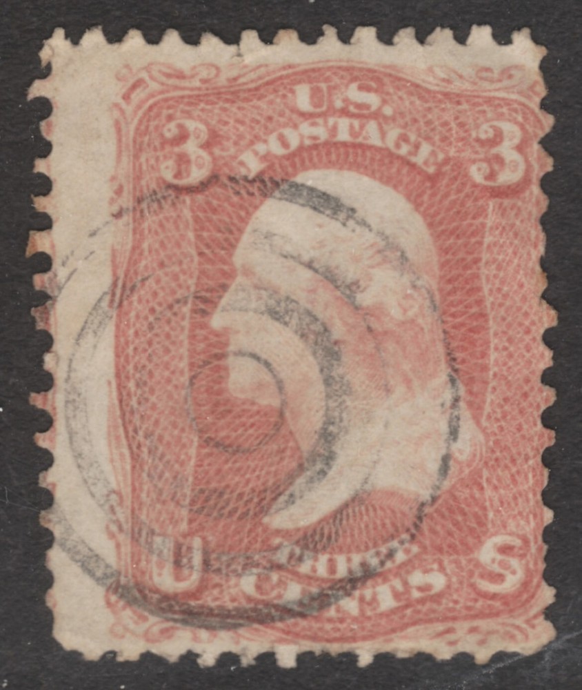 Scott #65 Used 3 Cent 1861-62 Target Cancel      65SP04_54