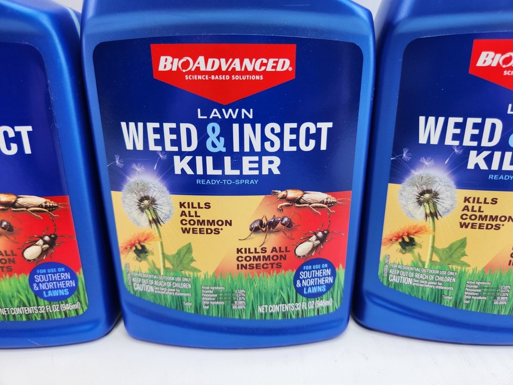 3 Pack BioAdvanced Lawn Weed & Insect Killer Ready To Spray 32oz each