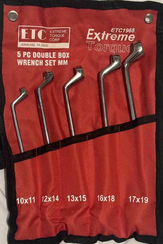 6 Wrench Set SAE Metric C Half Moon S Starter Obstruction Deep Double Box Offset