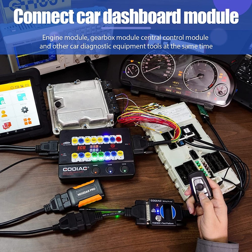 GODIAG GT100+ Pro OBDII Breakout Box E-CU Connector Electronic Current Display